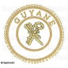 Badge / Macaron GLNF – Grande tenue provinciale – Grand Archiviste – Guyane – Brodé main